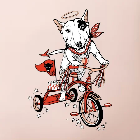 Bull terier anděl (Pecka design)