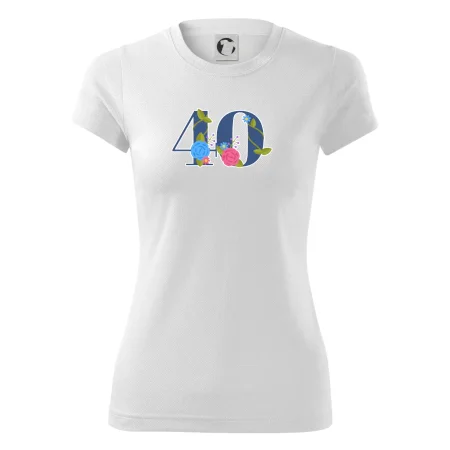 Květinové číslo kreslené - 40