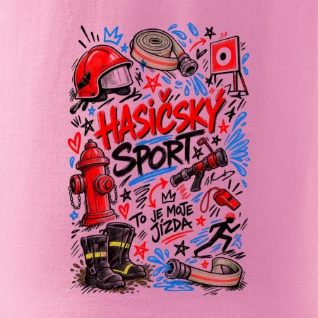 Hasičský sport - kreslené vybavení a terč
