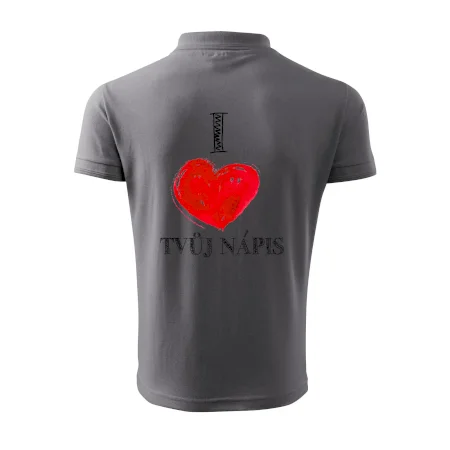 I love malované srdce - vlastní nápis