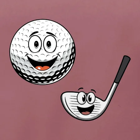 Parové triko - Golfová hůl a míček