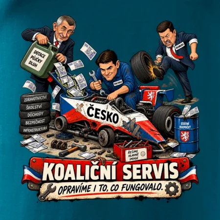 Macinka opravuje závodní auto ČESKO