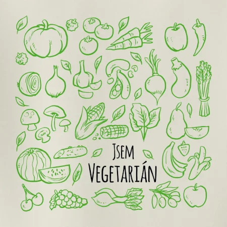 Jsem vegetarián - zelenina ve čtverci