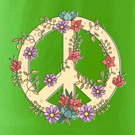 Peace symbol pískový