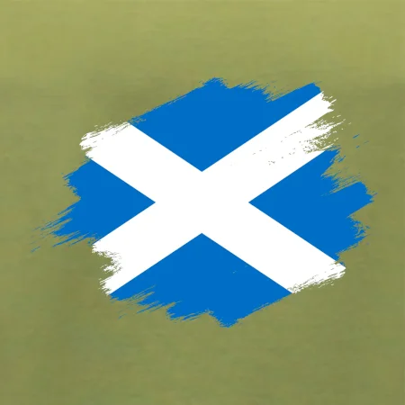 Skotská vlajka kreslená štetcem