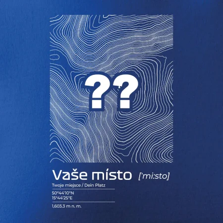 Vaše místo - vrstevnice v obdélníku