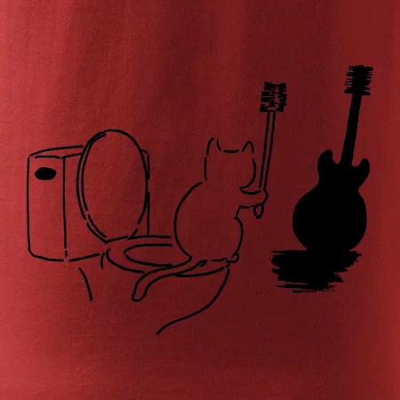 Kočka a kytara WC