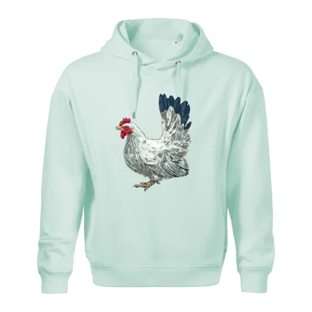 Slepice kreslená bílá