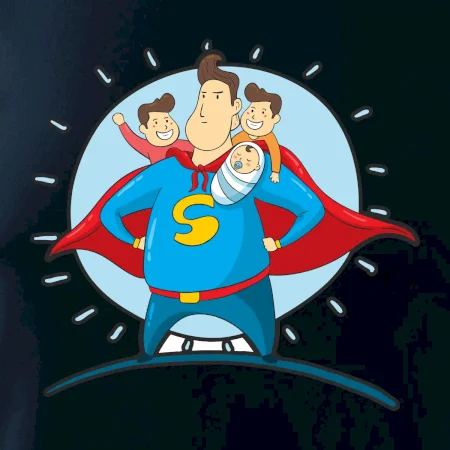Táta superman - kluk, kluk a dítě