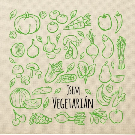 Jsem vegetarián - zelenina ve čtverci