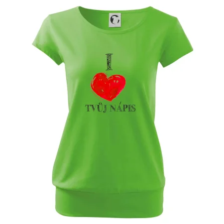 I love malované srdce - vlastní nápis
