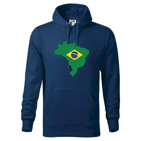 Brazílie vlajka v mapě