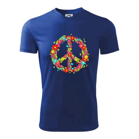 Peace symbol červené květiny