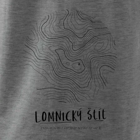 Lomnický štít - vrstevnice v kruhu
