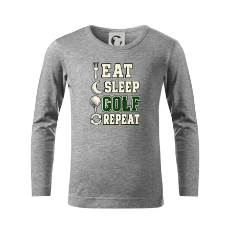 Eat sleep golf repeat typografie