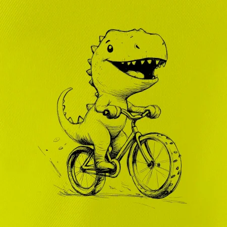 Roztomilý Dinosaurus na kole