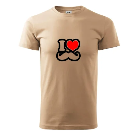 i love mustache - obrys
