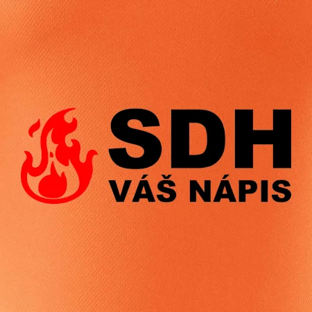 SDH nápis (oheň, název sboru - vlastní nápis)