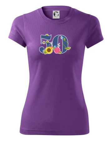 Květinové číslo kreslené - 50