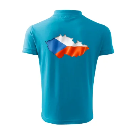 Česká vlajka v obrysu republiky
