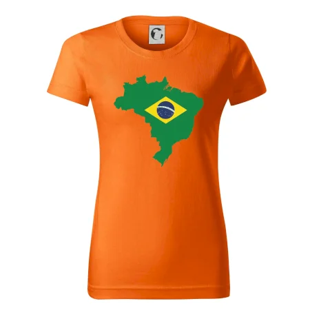Brazílie vlajka v mapě
