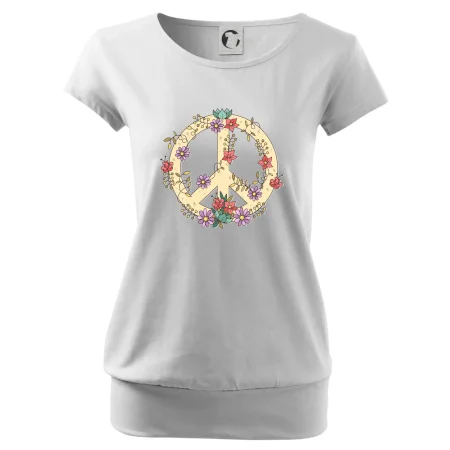Peace symbol pískový