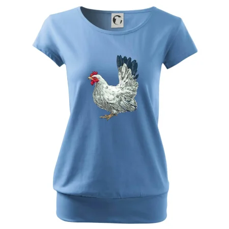 Slepice kreslená bílá