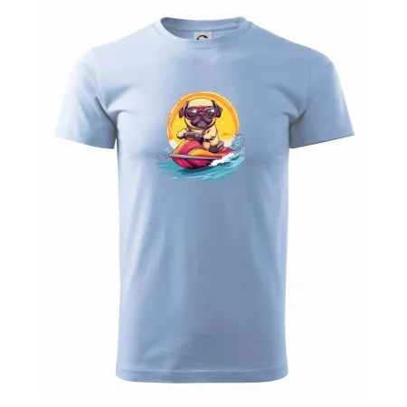 Mops na vodním skútru