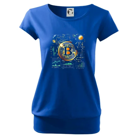Bitcoin logo s grafy