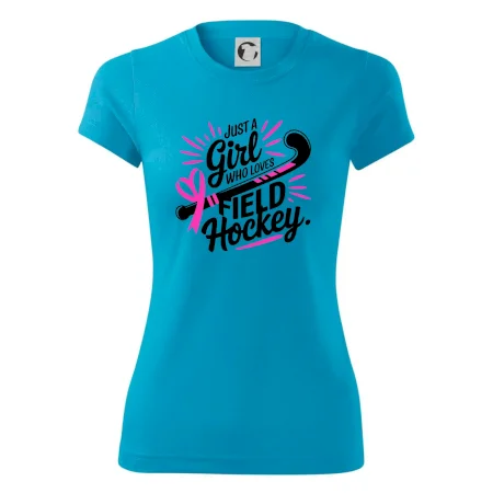 Just a girl who loves field hockey černo růžové