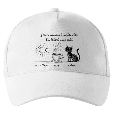 Jsem nenáročný člověk. Ke štěstí mi stačí sluníčko kafe kočka