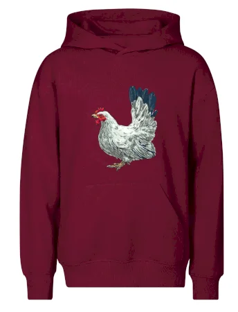 Slepice kreslená bílá
