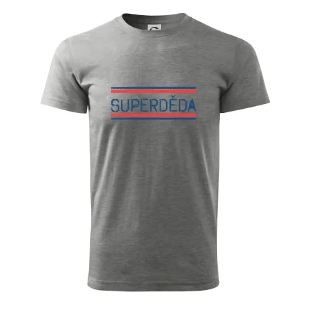 SUPERDĚDA nápis modro červený