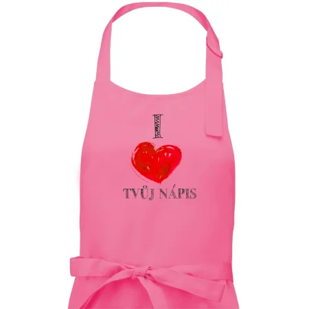 I love malované srdce - vlastní nápis