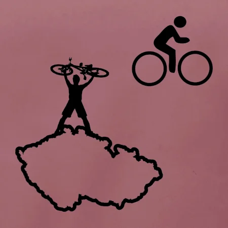 Mapa ČR + kolo na prsu