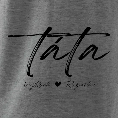 Triko táta psací se jmény dětí