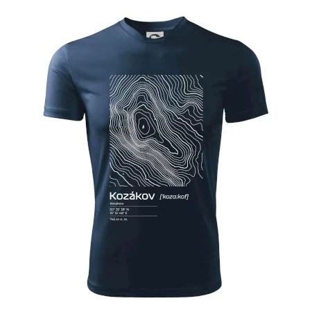 Kozákov - vrstevnice v obdélníku