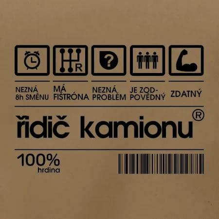 Čárový kód řidič kamionu