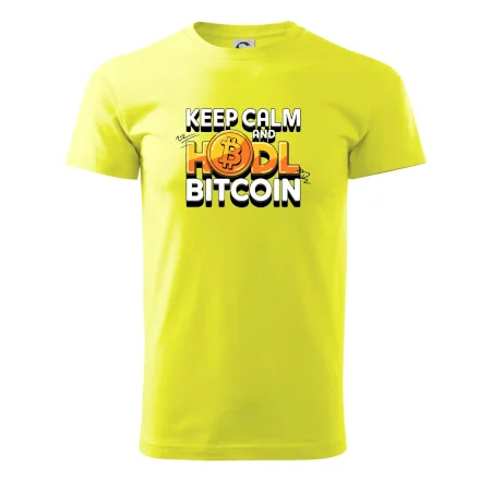 3D nápis Keep Calm and HODL Bitcoin