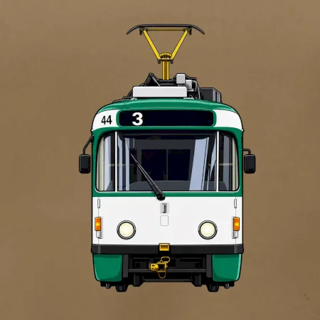 T3R SLF čelo tramvaje linka 3