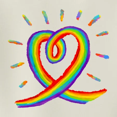 Srdce pride duha kreslená