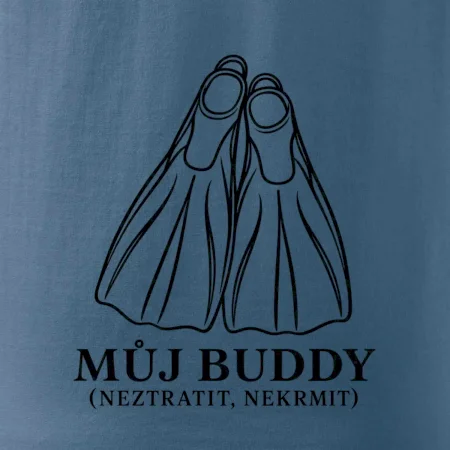 Můj buddy dvě překřížené potápěčské ploutve