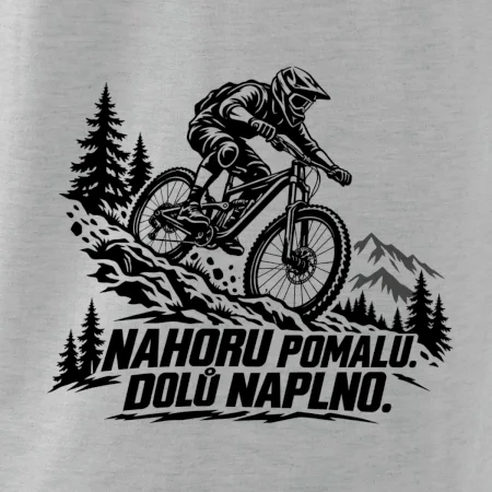 Nahoru pomalu dolů naplno - horský sjezdař