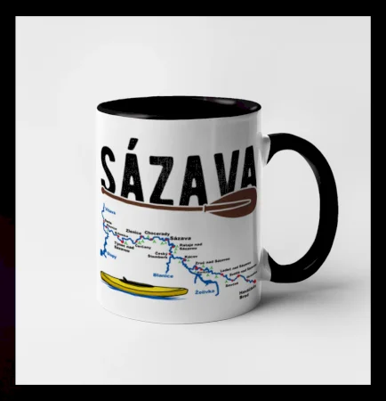Mapa řeky Sázavy