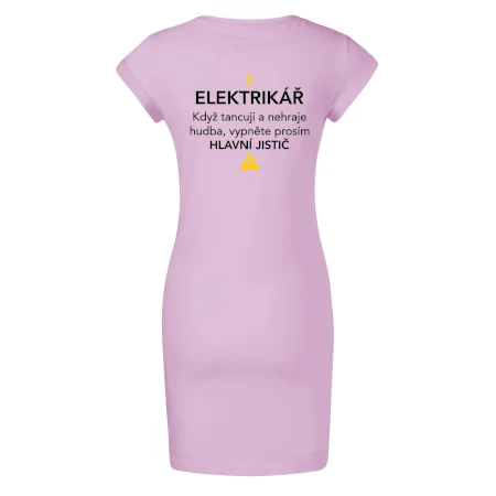 Elektrikář - hlavní jistič - Nápis na zádech