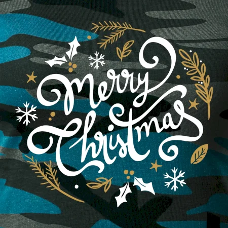 Merry christmas - nápis kulatý