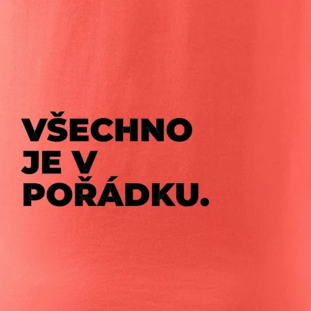 VŠECHNO JE V POŘÁDKU.