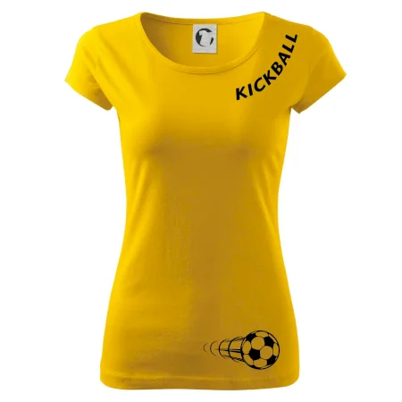Kickball nápis šikmo