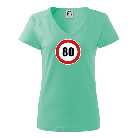Dopravní značka - omezení rychlosti 80