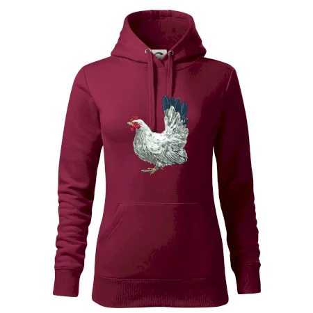 Slepice kreslená bílá